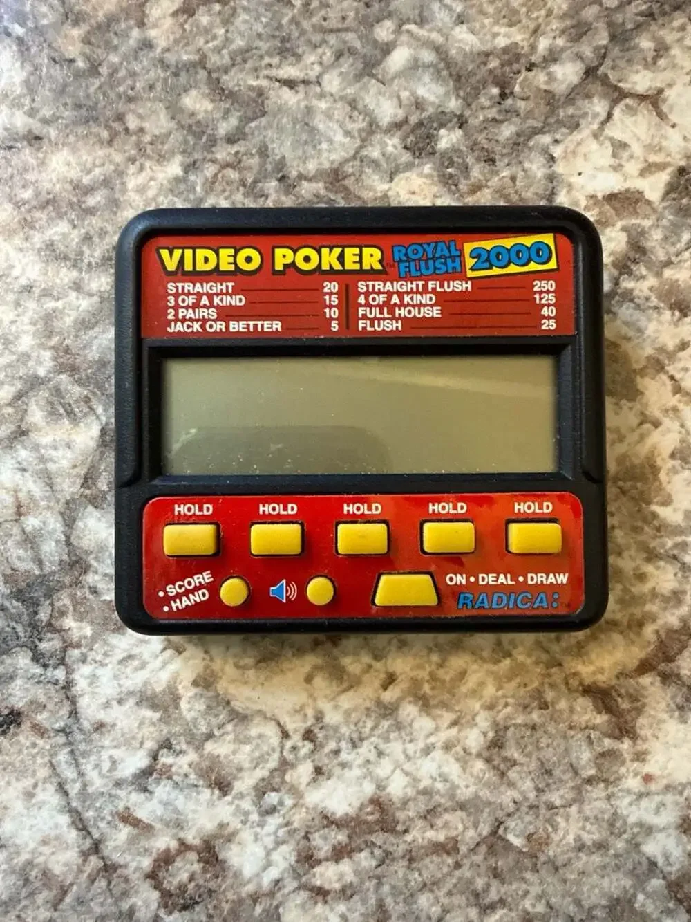 Radica Royal Flush 2000 Video Poker Handheld Electronic Game